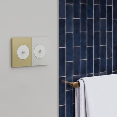 Plaque de finition latérale 1 poste Odace 2025 Architecte effet laiton - SCHNEIDER ELECTRIC