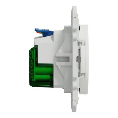 Prise affleurante 2 pôles + terre et prise USB C blanc - Odace 2011 SCHNEIDER ELECTRIC