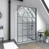 Paroi de douche à l'italienne 120x195 cm profilé noir verre sérigraphié 5 mm Garden - AURLANE