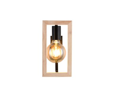 Applique E27 Bano noir et bois 10W - REALITY