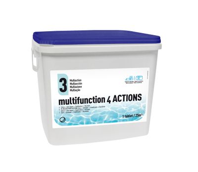 Chlore piscine 4 actions en galet 200 gr 10 kg GRE