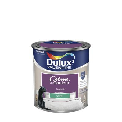Peinture crème de couleur satin prune 0,5 L - DULUX VALENTINE