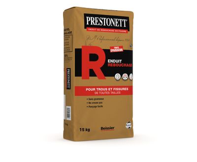 Enduit de rebouchage "R" 15 kg PRESTONETT