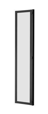 Volet pivotant 180° verre transparent profilé noir mat 40x 200 cm ATELIER DU BAIN