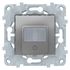 Détecteur de mouvements + bouton poussoir aluminium - Unica SCHNEIDER ELECTRIC