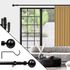 Kit de tringle à rideaux extensible en métal de 1.20 à 2.10 m diam 19 mm Finition Noir mat - MOBOIS