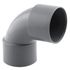 Coude PVC évacuation 87° femelle/femelle Ø40 - FITT