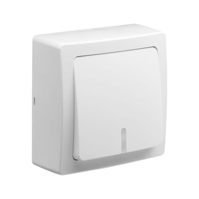 Interrupteur va-et-vient en saillie Blok avec témoin lumineux blanc - DEBFLEX