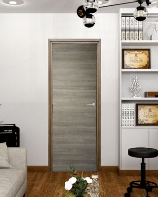 Bloc-porte fin de chantier postformé H.204 x 83 cm décor mélaminé ORME poussant gauche - SMIS