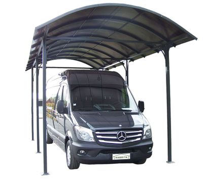 Carport en aluminium pour camionnette, camping-car, caravane et bateau  27,51 m², Livraison à domicile incluse - HABRITA