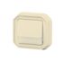 Bouton poussoir inverseur étanche IP55 lumineux + porte-étiquette encastrable Beige - Plexo LEGRAND