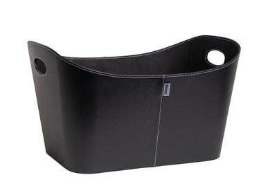Panier à bûches Baseline noir aspect cuir recyclé PET - ADURO