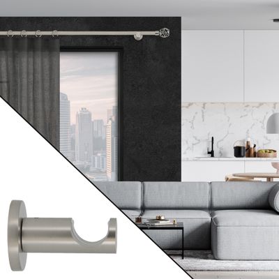 Support ouvert en métal diam 28mm Finition Chromé mat - MOBOIS