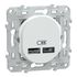 Chargeur double USB A + USB C 12W blanc - Ovalis SCHNEIDER ELECTRIC