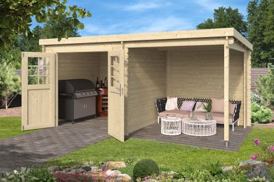 Abri de jardin en bois Sophy 4,60 m² + 4,31 m² LASITA MAJA Livraison à domicile incluse