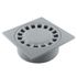 Siphon de cour 200x200mm sortie intégrée Ø63/80/100 gris - FITT