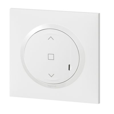 Commande volet roulant connectée sans fil + plaque Blanc - Dooxie with Netatmo LEGRAND
