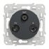 Prise antenne TV/ FM/ SAT murale anthracite - Odace 2011 SCHNEIDER ELECTRIC