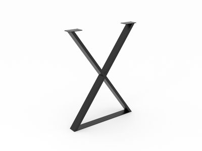 Pied de table XL croix 710 x 580 x 60 mm métal noir REI