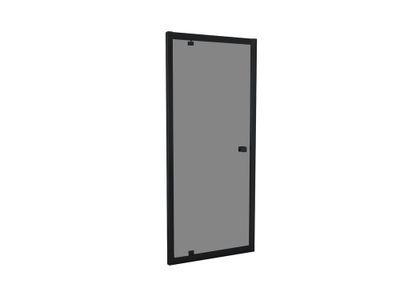 Porte de douche pivotante Tahiti fumée profilés alu noir mat 100 x 200 cm