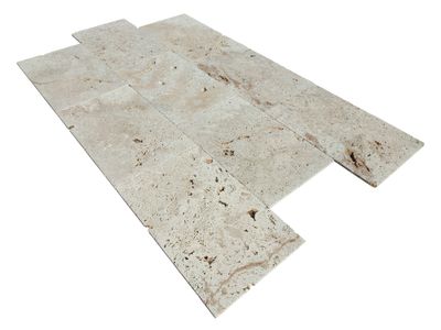 Pierre Naturelle travertin beige ép 12 mm 40,6 x 61 cm DISTRIMAT SUD