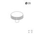 Bouton de meuble rond laiton diamètre 35 mm REI