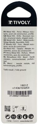 Foret métaux taillé meuléHSS-Revêtu STEAM-DIN338-h8Pointe en croix court diamètre 2,5 mm par2 TIVOLY