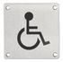 Plaque signalétique à visser Wc handicapé 100 x 100 mm THIRARD