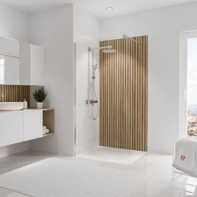 Panneau mural de douche 100x210 cm japandi vertical DécoDesign Décor - SCHULTE