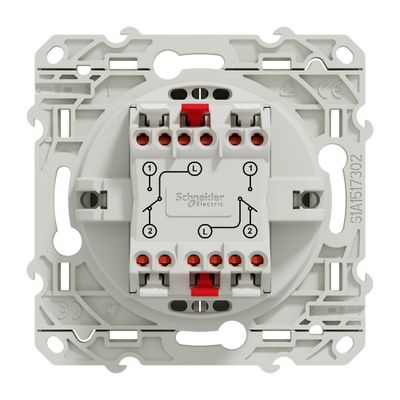 Double va-et-vient blanc Odace 2011 SCHNEIDER ELECTRIC