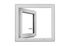 Fenêtre PVC blanc 1 vantail tirant droit H.45 x l. 40 cm CLOSY