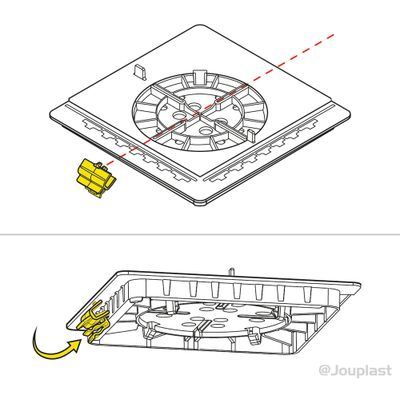 Clip de fixation pour profilé de finition X8 JOUPLAST