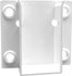 Support mural pour traverse PVC blanc - Lot de 2 - MOREY