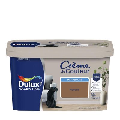 Peinture Crème De Couleur Mat Havane 2,5 L - DULUX VALENTINE