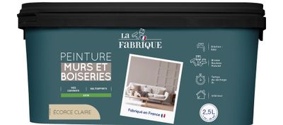 Peinture mur et boiserie Ecorce Claire satin 2,5 L - LA FABRIQUE