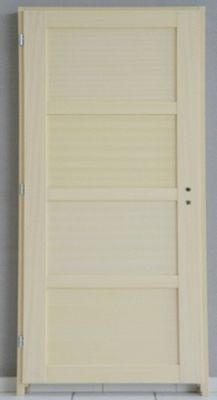 Porte intérieure placage chêne 4 panneaux traverse droite 204 x 73 cm poussant droite