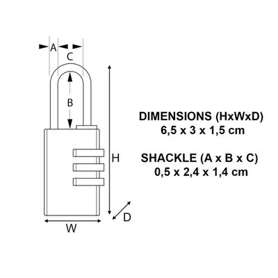 Cadenas à combinaison largeur 30 mm en laiton MASTER LOCK