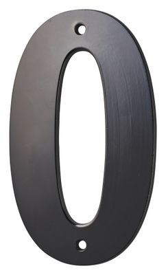 Chiffre 0 à visser hauteur 80 mm noir THIRARD