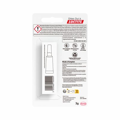 Colle de réparation Super Glue-3 Original Multi-matériaux liquide tube 3 g - LOCTITE
