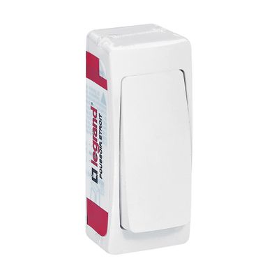 Bouton poussoir étroit en saillie Blanc - Les apparents LEGRAND