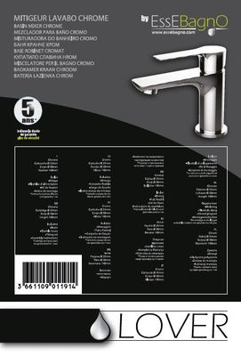 Mitigeur de lavabo Lover chromé Essebagno