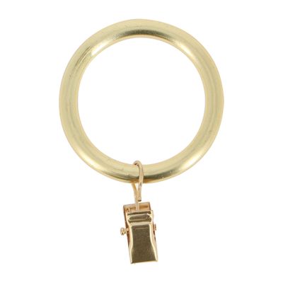 Anneaux avec pince en métal diam 52 mm Finition Doré mat par 10 - MOBOIS