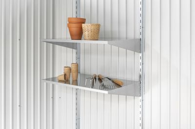2 étagères 43.5 x 72 cm avec 4 supports pour armoires et abris BIOHORT Livraison à domicile incluse