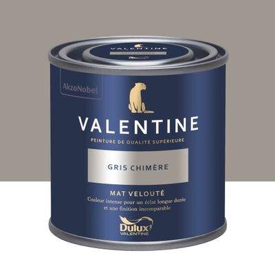 Peinture Valentine Mat Velouté Gris Chimère 125 mL - DULUX VALENTINE