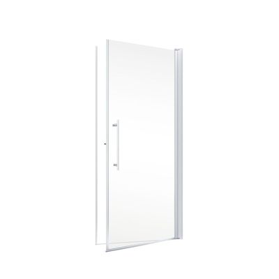 Porte de douche pivotante 100x192 cm profilé chrome verre transparent 5 mm New Style - SCHULTE