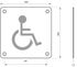 Plaque signalétique à visser Wc handicapé 100 x 100 mm THIRARD