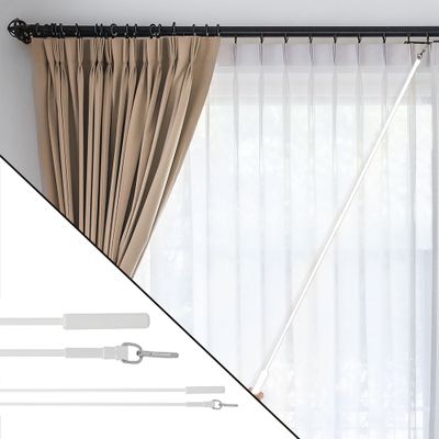 Lance rideaux en métal de 1 m Finition Blanc