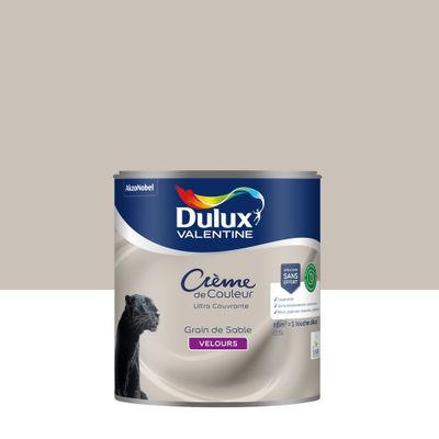 Peinture crème de couleur Grain de Sable velours 0,5L - DULUX VALENTINE