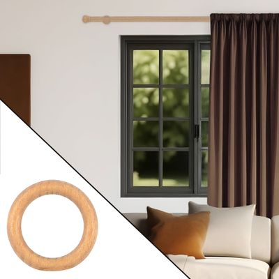 Anneaux en bois diam 42 mm Finition Hêtre par 10 - MOBOIS