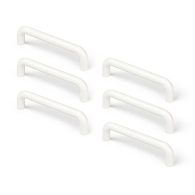 Poignée de meuble ABS blanc entraxe 96 mm par 6 REI